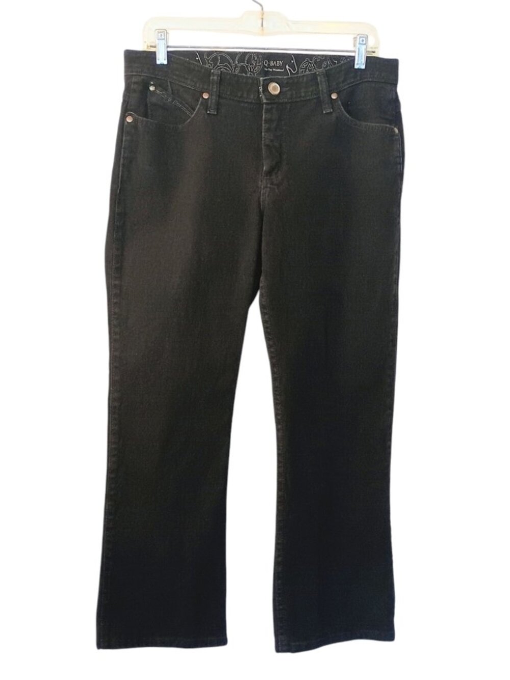 Women's Wrangler Q-Baby Black Denim Jeans Size 9/10